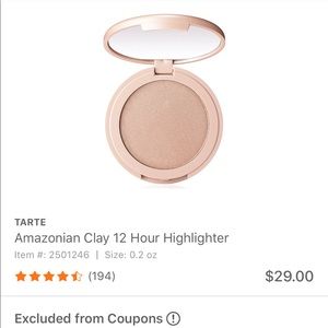 Tarte Amazonian clay highlighter in sparkler